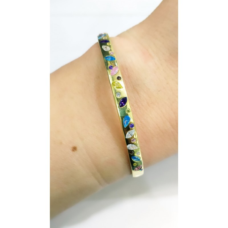 Renkli Taşlı Kelepçe